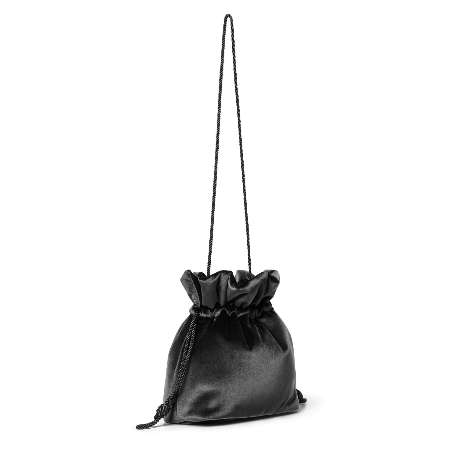 Velour crossobody taske – Obsidian
